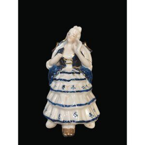 Vintage KC Japan Porcelain Victorian Figurine Of Lady AB20 S